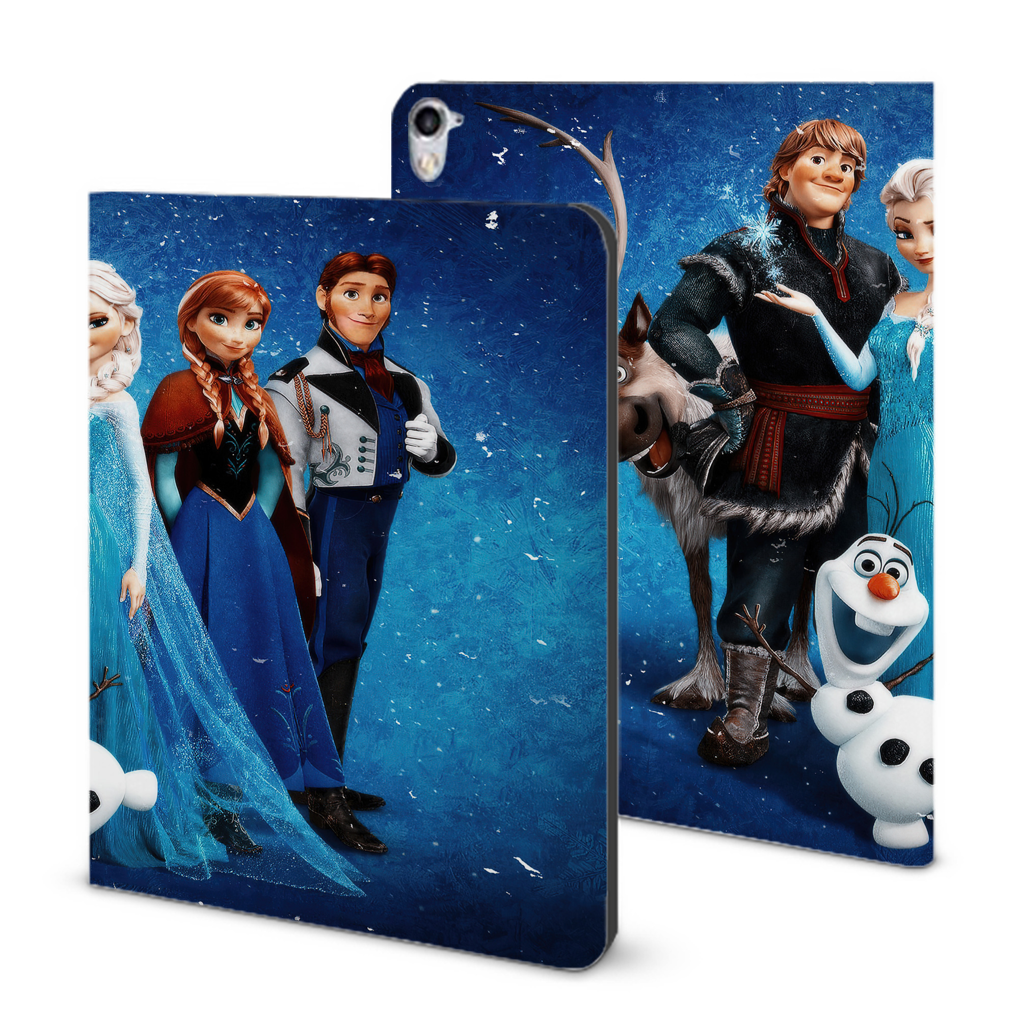 （画像用） アナと雪の女王 アンナ エルサ Frozen Anna Elsa IPad ケース ブック型 PUレザー TPU 耐衝撃 軽量 薄型 ペン収納なし 全面保護 IPad 各モデル対応